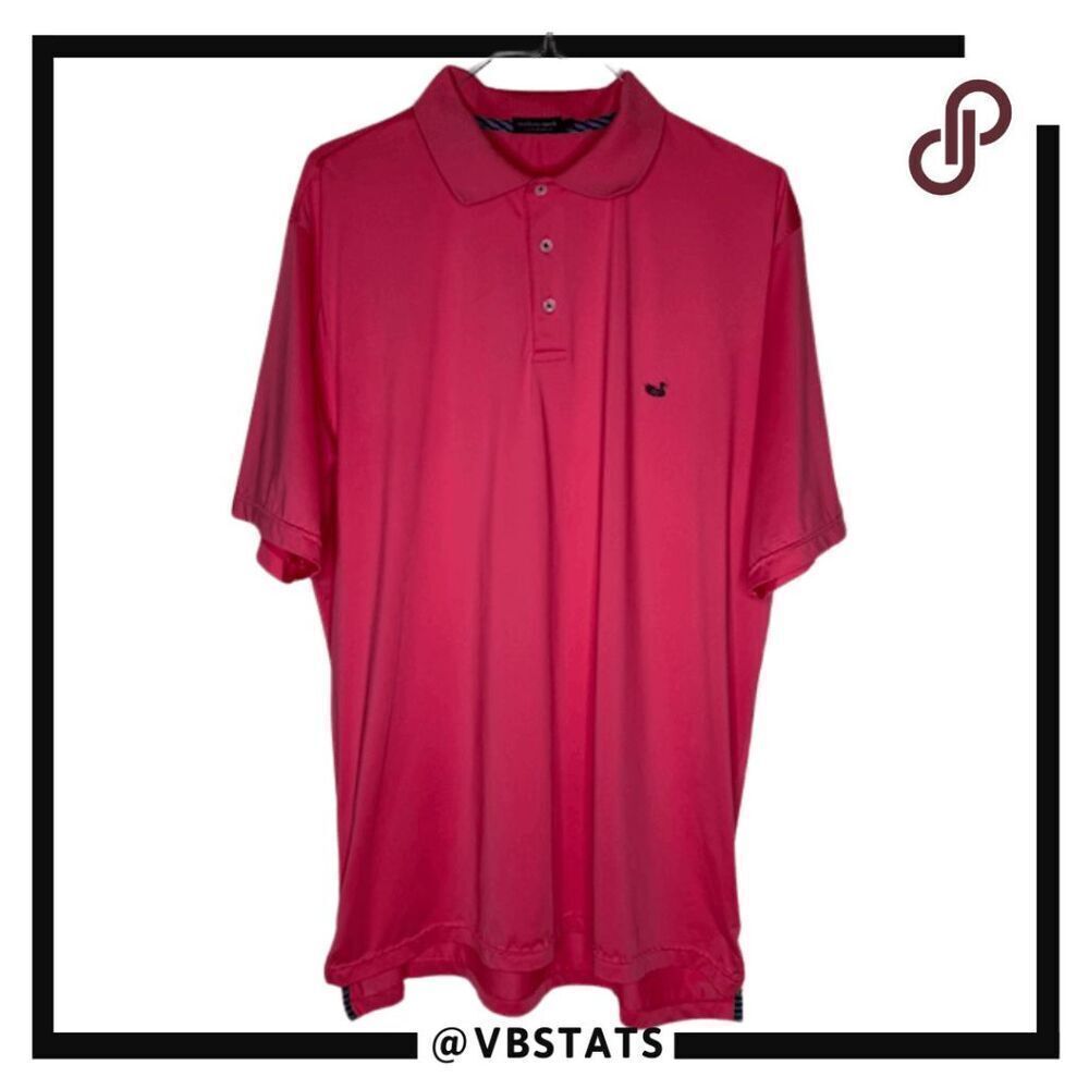 Southern Marsh Men's Pullover Short Sleeve Polo Shirt Pink‎ Size 2XL
